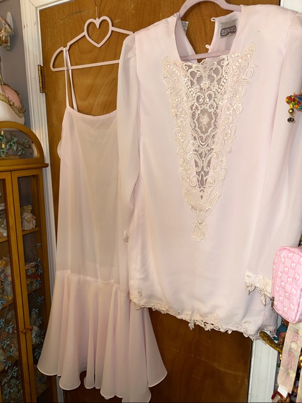 Light Pink Lace-Trimmed dress 1 piece